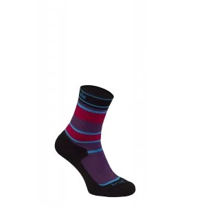 image of Bridgedale Childrens Merinofusion Hiker Socks Purple and Black Extra Large