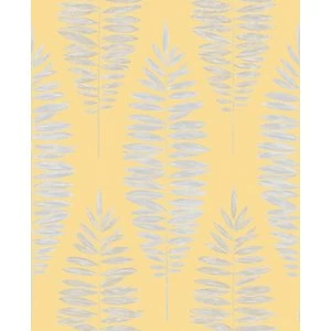 Image of Boutique Lucia Yellow Decorative Wallpaper - 10m