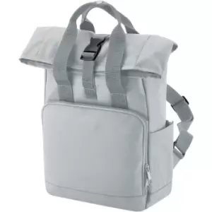 image of Mini Recycled Twin Handle Backpack (One Size) (Light Grey) - Bagbase