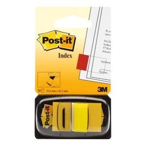 Image of Post it 25mm Index Flags Yellow 12 x 50 Flags 680 5