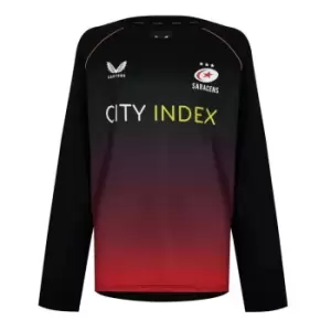 Image of Castore Saracens Mid Layer Mens - Black