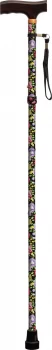 Aidapt Folding Walking Cane - Patterned Blue Floral