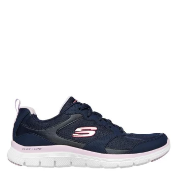 image of Skechers Flex Appeal 4 Womens Trainers - Navy/Pink