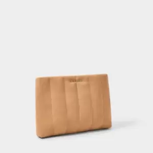 image of Tan Kayla Quilted Clutch KLB2241