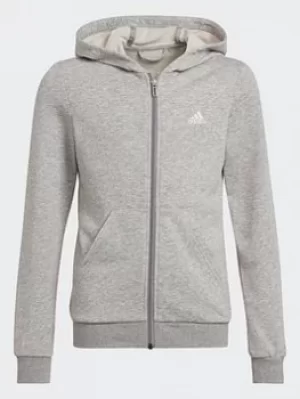 Image of adidas Essentials Track Top, Grey/Pink, Size 11-12 Years, Women