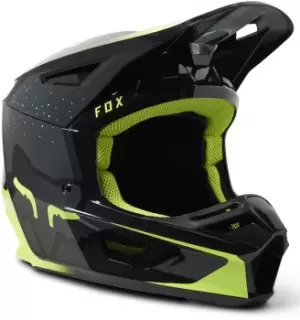 Image of FOX V2 Vizen Motocross Helmet, yellow, Size 2XL, yellow, Size 2XL