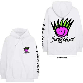 Image of Yungblud - Face Unisex Large Hoodie - White