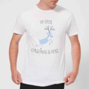 Image of Oh Deer Christmas Is Here Mens Christmas T Shirt