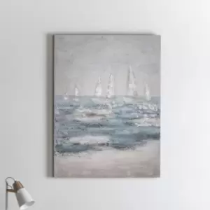 Image of Gallery Direct Sea Waves Textured Canvas