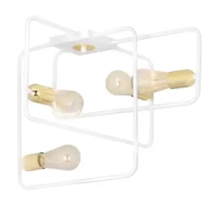 Image of Emibig Savo White Semi Flush Light 4x E27