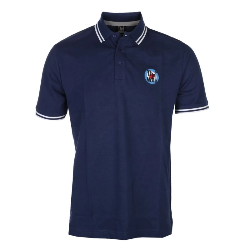 Image of The Who Womens Target Logo Polo Shirt in Navy Size: Medium Navy Female M