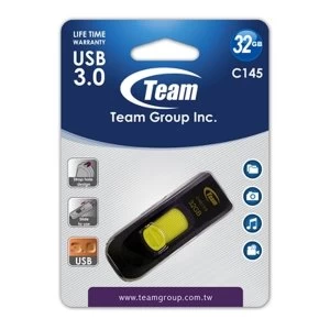 Image of Team C145 32GB USB 3.0 Yellow USB Flash Drive