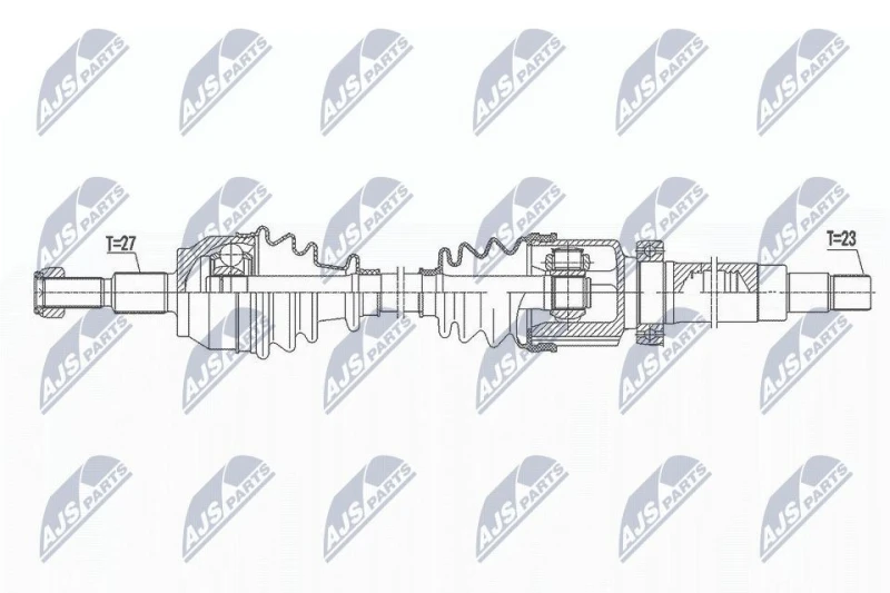 Image of NTY NPW-FR-111 Drive shaft Front Axle Right Drive Shaft (13)