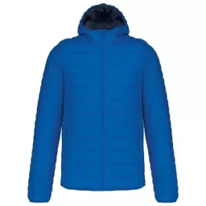 image of Kariban Mens Lightweight Hooded Down Jacket (M) (Light Royal)