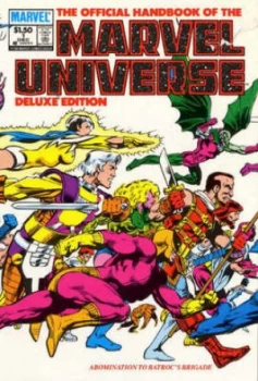 Image of The Official Handbook of the Marvel Universe Deluxe Edition by Mark Gruenwald Paperback