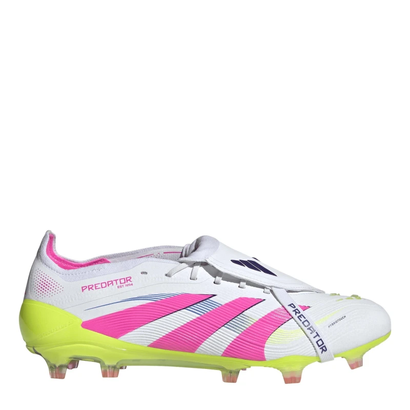 Image of adidas Predator Elite Fold-Over Tongue Firm Ground Football Boots White/Pink male 6.5 (40)
