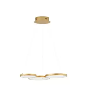 Image of Merano - Hesperia Integrated LED Pendant Ceiling Light Brass Gold Aluminium LED 28W 230V 1900Lm 3000K