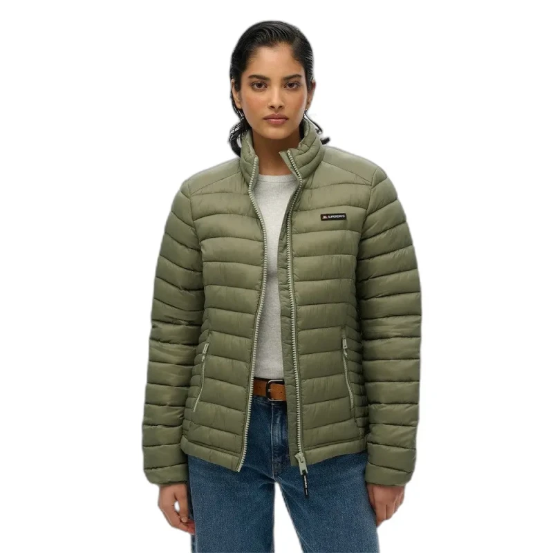 Image of Superdry Womens Superdry Fuji Lite Puffer Vert Female XS