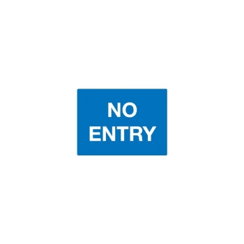 Image of No Entry Wall-fix Class 2 Reflective Aluminium Sign - 600 X 450MM
