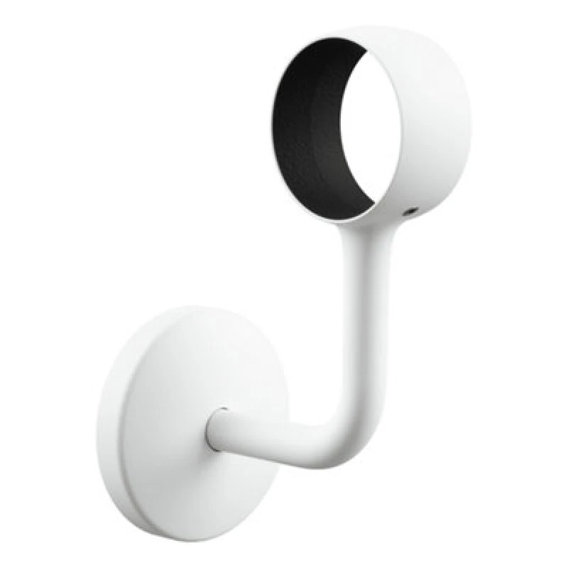 Image of Rothley Matt White Bannister Staircase Handrail Wall Bracket (Diam) 40mm