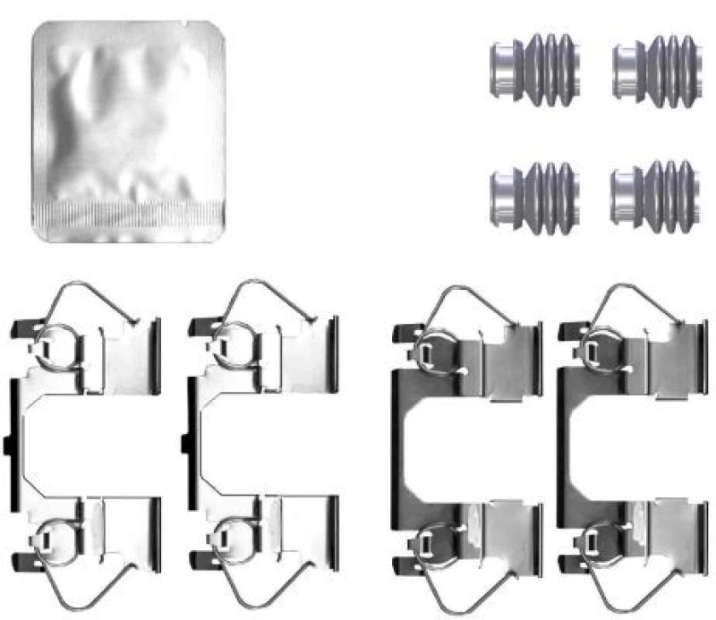 Image of HELLA Brake pad fitting kit HELLA 8DZ 355 207-351
