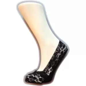 Silky Womens/Ladies Lace Footsies (1 Pair) (One Size (UK Shoe 3-8)) (Black)