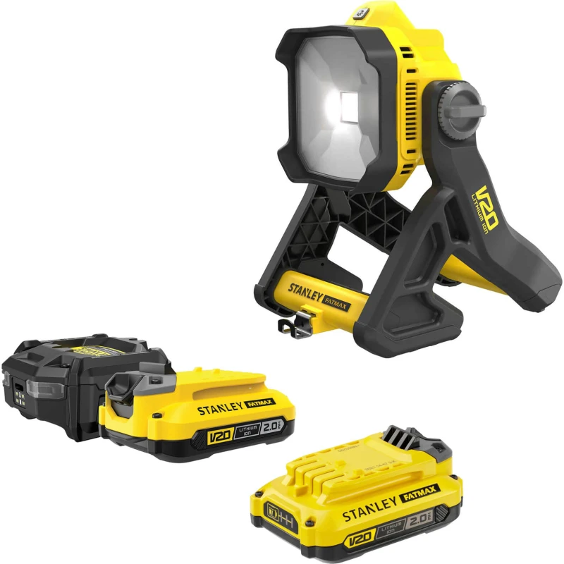 Image of Stanley Fatmax V20 SFMCL030 18v Cordless Area Work Light SFMCL030D1 Batteries: 2 x 2ah Li-ion