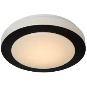 Image of Lucide DIMY - Flush Ceiling Light Bathroom - Ø28,6cm - LED Dim. - 1x12W 3000K - IP21 - 3 StepDim - Black
