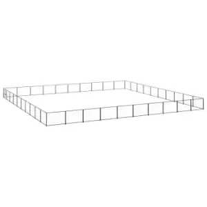 Image of Vidaxl Dog Kennel Black 100 M Steel