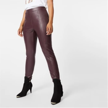 image of Biba BIBA PU Leggings - Berry