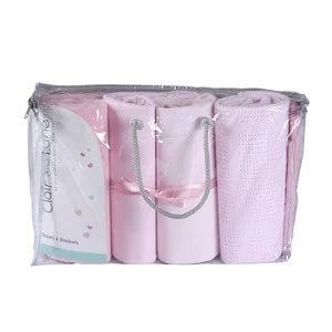 image of Clair de Lune 4 Piece Cot Bed Bedding Bale - Pink