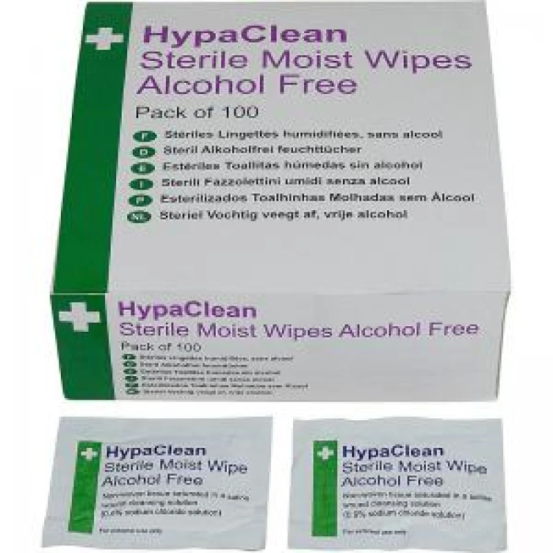 Image of HypaClean Sterile Moist Wipes Alcohol-Free Pack 100 - D5201 63006FA EXR63006FA