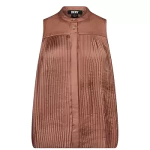 Image of DKNY Button Through Top - Black