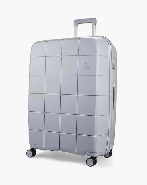 Image of Rock Luggage Pixel VQ4YI Large Hardshell Grey Suitcase
