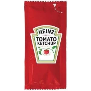 image of Heinz Tomato Ketchup Sachets Single Portion Pack of 200 HEI001