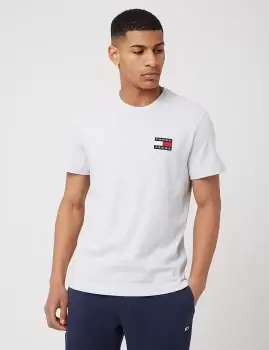 Image of Tommy Jeans Badge Logo T-Shirt (Organic Cotton) - Silver Grey Heather