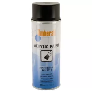 Image of Ambersil 20180-AA Acrylic Paint Matt Black RAL 9011 400ml