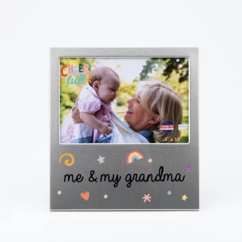 Image of 5" x 3.5" Cheerful Aluminium Photo Frame - Me & My Grandma