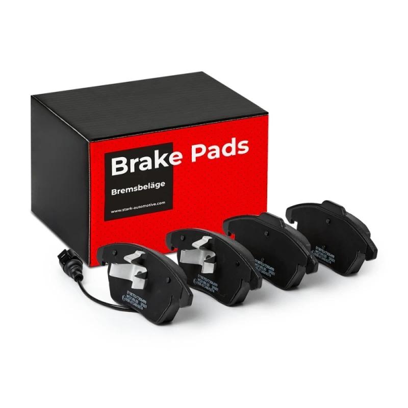 Image of STARK SKAD-1008 Brake pad set Front Axle, with integrated wear sensor, with piston clip Brake Pad Set,disc brake (402)