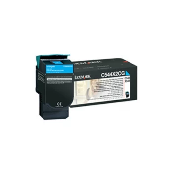 image of Lexmark C544X2CG Cyan Laser Toner Ink Cartridge