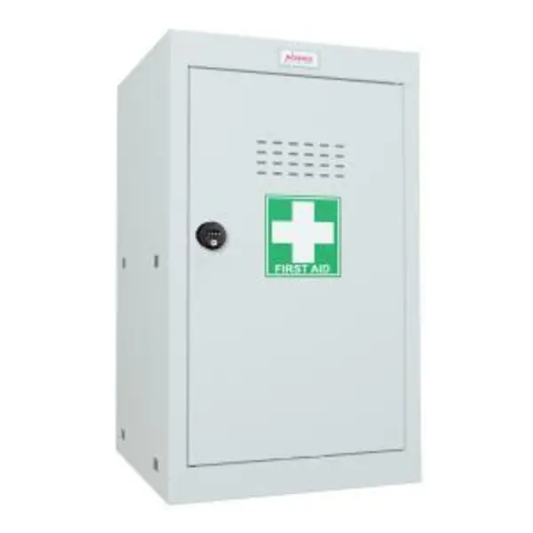 image of Phoenix MC Series Size 3 Cube Locker in Light Grey with Combination