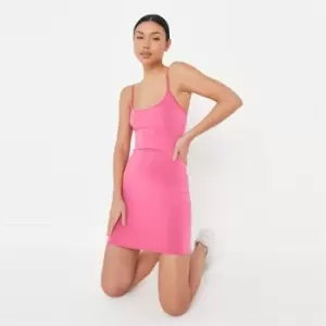 Image of Missguided Cami Mini Dress Slinky Single Lyr - Pink