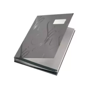 Image of Design Signature Book with 18 Card Dividers A4 - Grey