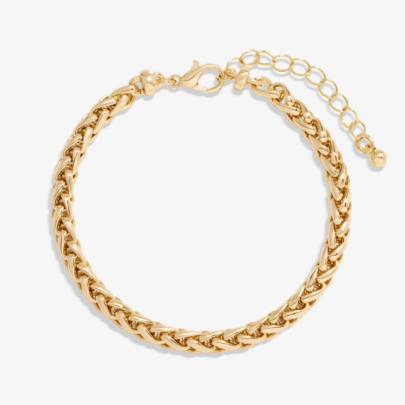 Image of Jon Richard Gold Plated Entwined Chain Bracelet Gold