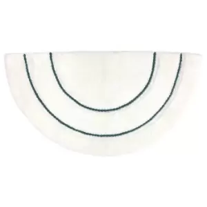 Image of Furn Semi-Circle Bath Mat (One Size) (White/Teal)