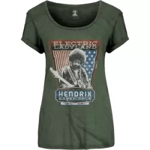 Jimi Hendrix - Electric Ladyland Ladies XX-Large T-Shirt - Green