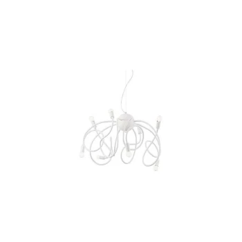 Image of Ideal Lux Multiflex - 8 Light Ceiling Pendant White, E14