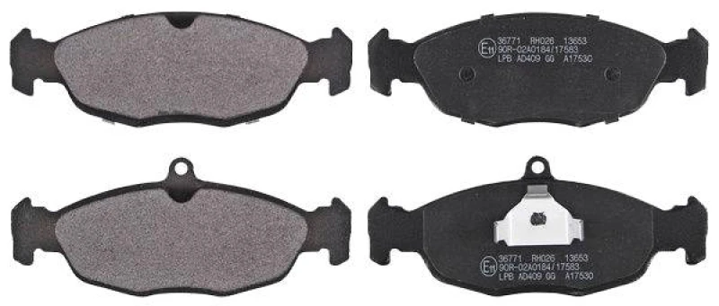 Image of A.B.S. 36771 Brake pad set prepared for wear warning indicator Brake Pad Set,disc brake (402)
