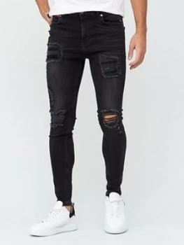 image of 11 Degrees Essential Super Stretch Distressed Jeans Skinny Fit