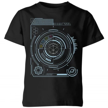 Image of Crystal Maze Futuristic Crystal Kids T-Shirt - Black - 7-8 Years